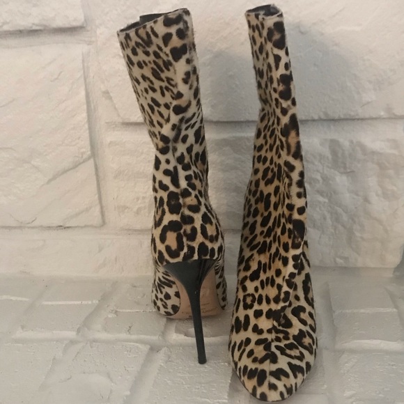 Jimmy Choo Leopard Print Pony Hair Boots - Picture 3 of 4